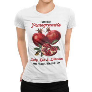 дамска тениска с щампа pomegranate от онлайн магазин за тениски inamood
