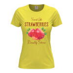дамска тениска strawberries от онлайн магазин за тениски с щампи inamood