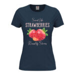 дамска тениска strawberries от онлайн магазин за тениски с щампи inamood