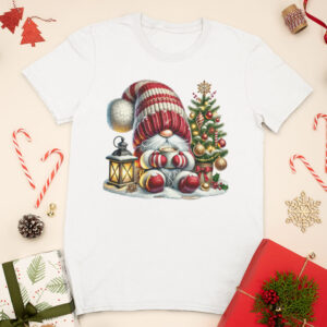 коледна тениска коледно червено гномче