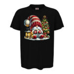 коледна тениска коледно червено гномче