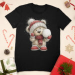 коледна тениска коледно мече