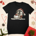коледна тениска коледно пингвинче