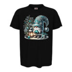 коледна тениска коледно синьо гномче