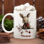 детска коледна чаша с име