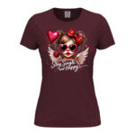 дамска тениска за свети валентин stay single and happy