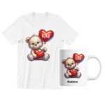 комплект тениска и чаша свети валентин 2